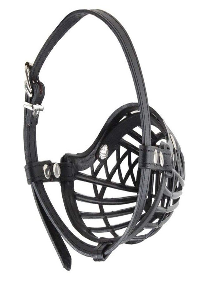 Sage Square Adjustable Strap Muzzle Cum Mouth Cover Cum Basket Cage Cum Pet Safety Collar for Anti Biting Dog (Black) (Medium) - Image 4